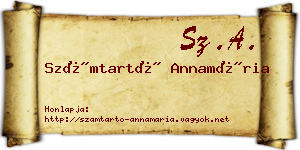 Számtartó Annamária névjegykártya